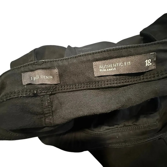 J. Jill Authentic Fit Slim Ankle Black Pants Plus-size 18 Stretch Slimming - Picture 7 of 8